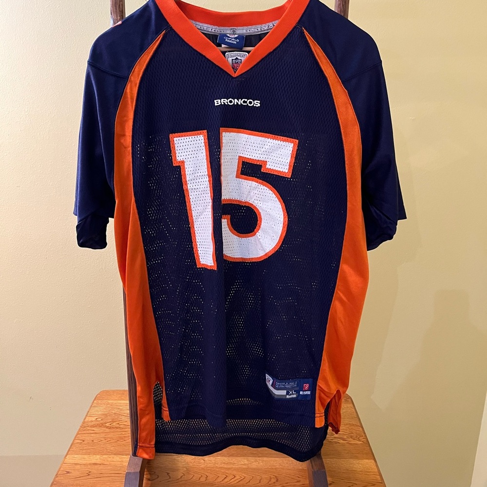 Kids Tim Tebow Navy and Orange Sports Jersey XL